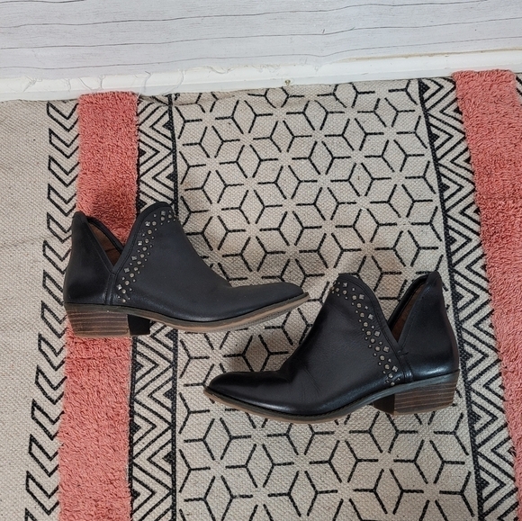 LUCKY BRAND KENDY BLACK STUDDED BOOTIES, SZ 10 - Picture 10 of 14